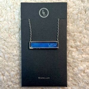Lucy Lu "WISH" Silver/Enamel Bar Necklace